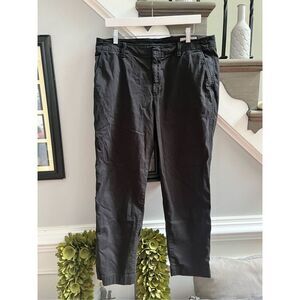 GAP Black Downtown Khaki Pants sz 16 EUC